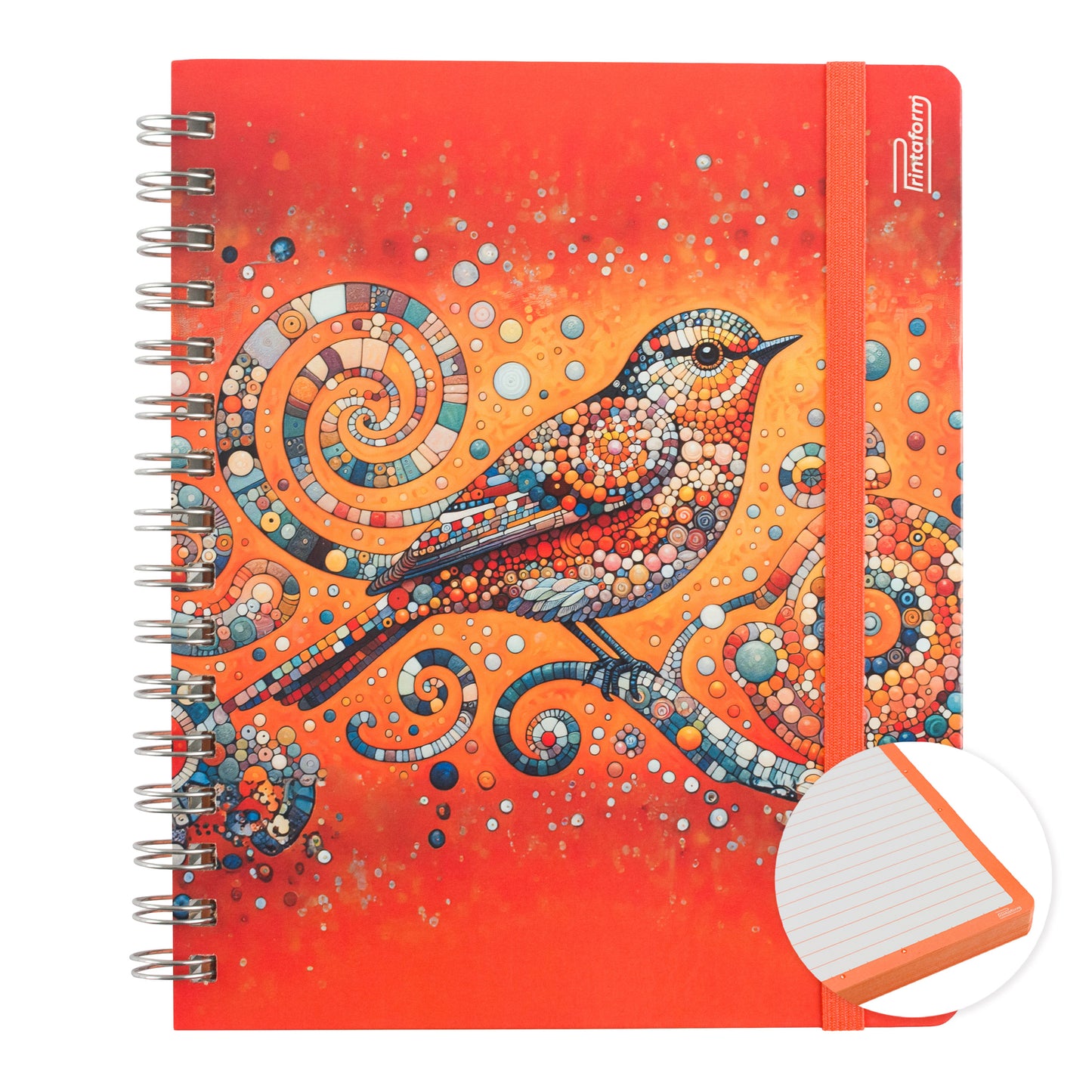 Libreta Aves Book, pasta dura, 100 hojas