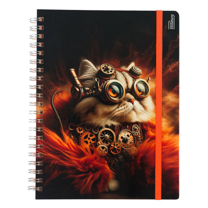 Libreta Profesional Felinos, pasta dura, 100h