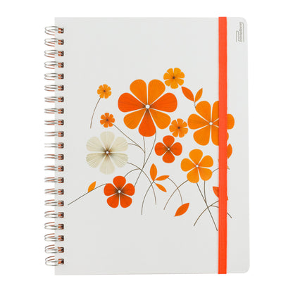 Libreta Floral Profesional pasta dura,100 hojas