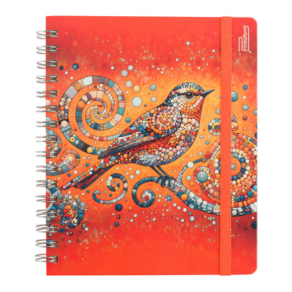 Libreta Aves Book, pasta dura, 100 hojas