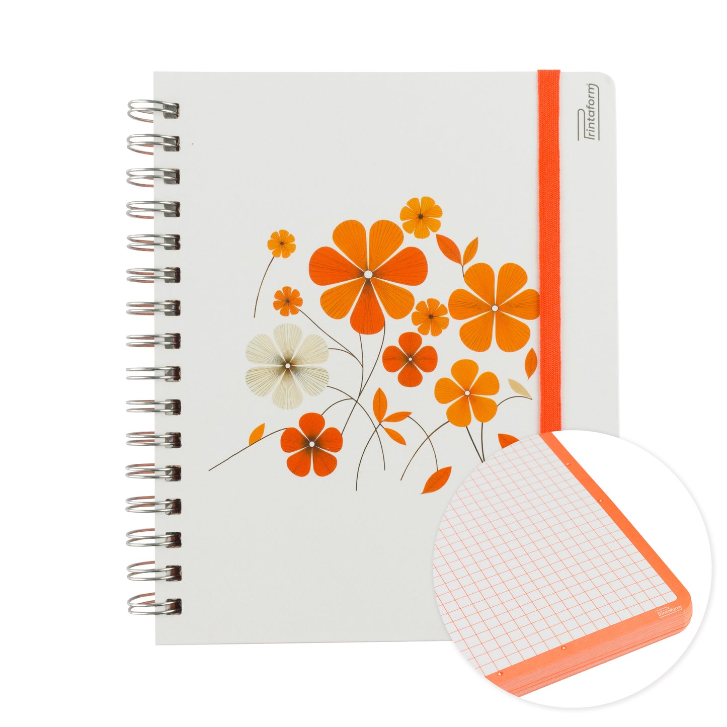 Libreta Book Floral pasta dura, 100 hojas