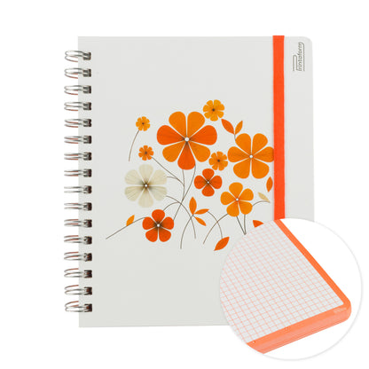 Libreta Book Floral pasta dura, 100 hojas