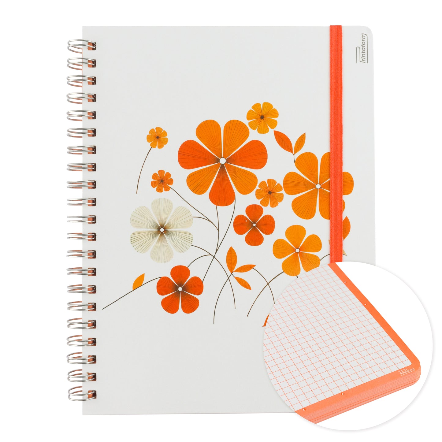 Libreta Floral Profesional pasta dura,100 hojas