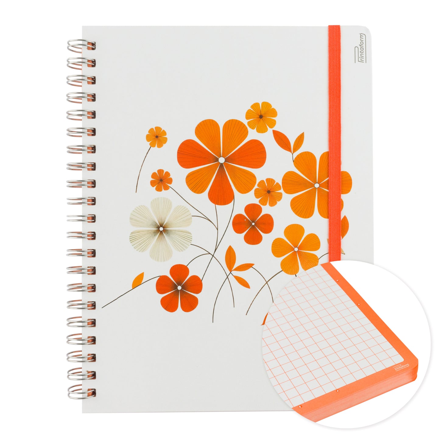Libreta Floral Profesional pasta dura,100 hojas