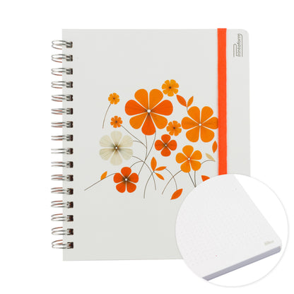 Libreta Book Floral pasta dura, 100 hojas
