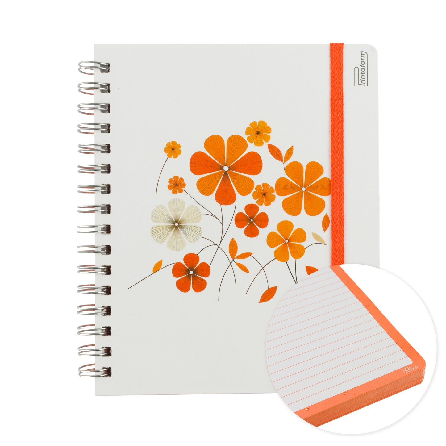 Libreta Book Floral pasta dura, 100 hojas