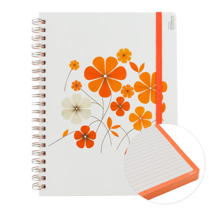 Libreta Floral Profesional pasta dura,100 hojas