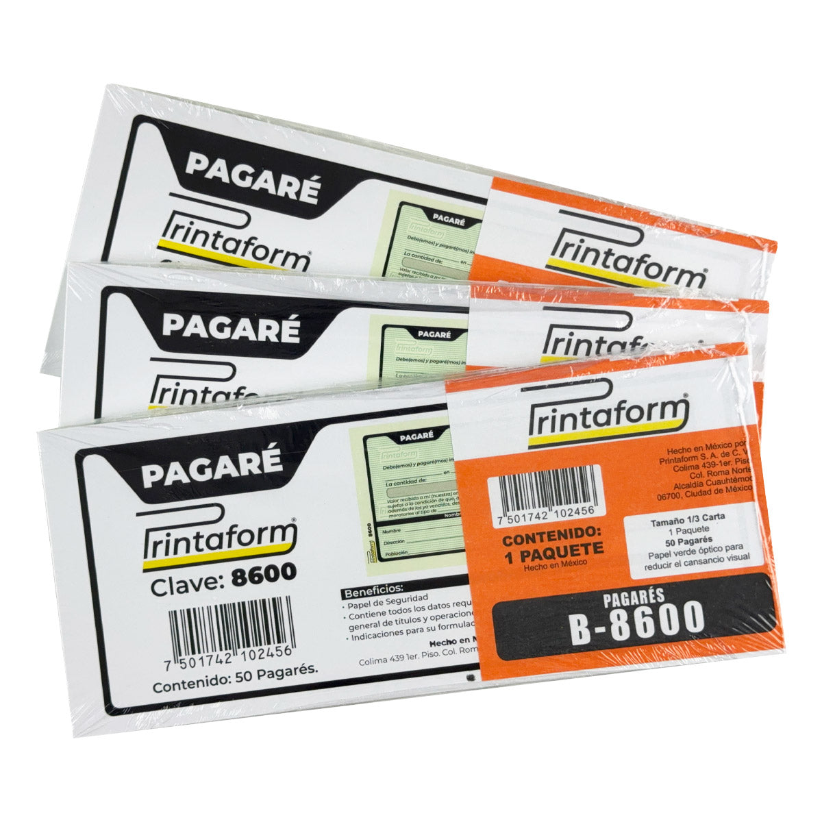 Pagaré B-8600 (Pq. 3 blocks)
