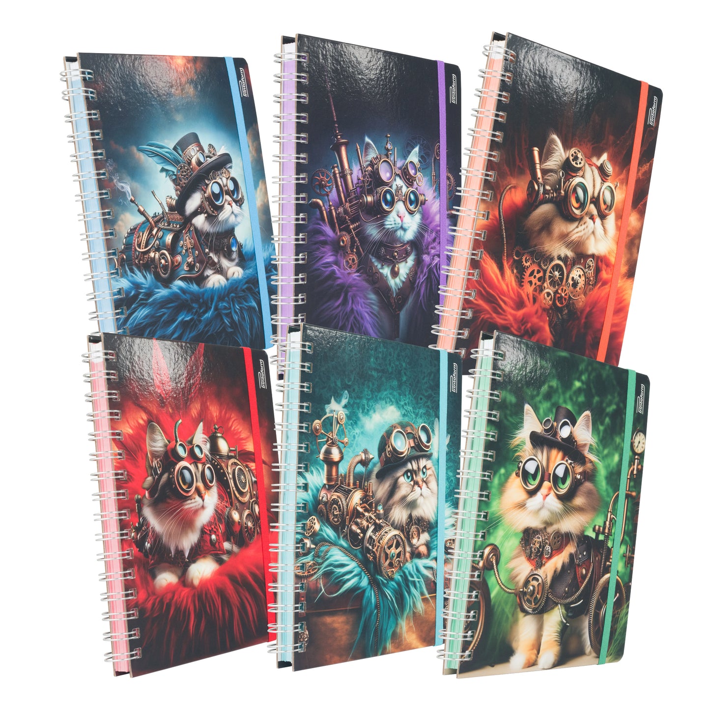 Libreta Felinos Book, pasta dura, 100 hojas