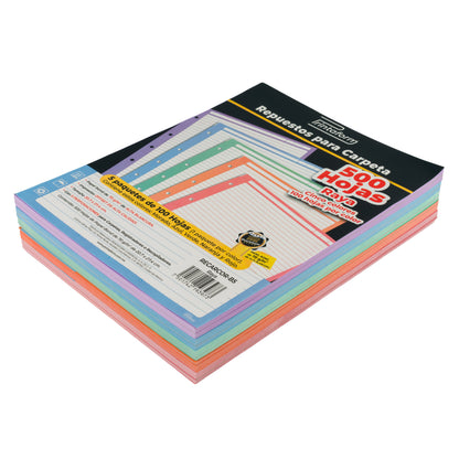 Repuestos para Carpeta Multicolor 500 hojas