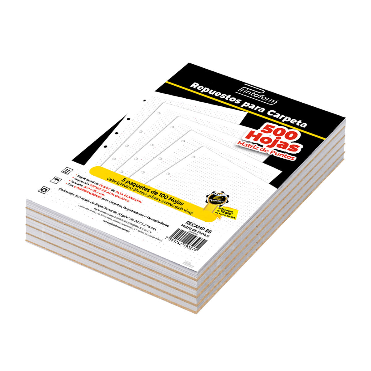 Repuestos para Carpeta Bullet 500 hojas
