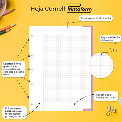 Repuestos para Carpeta Hoja Cornell 200 hojas