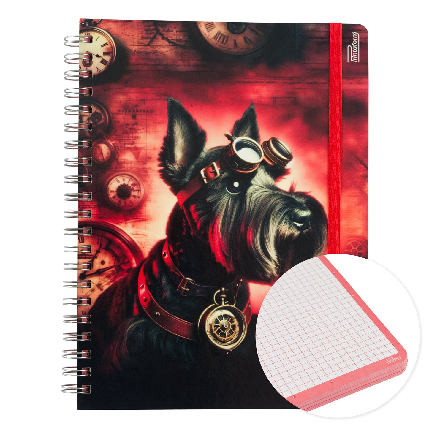 Libreta Profesional Mascotas, pasta dura, 100h