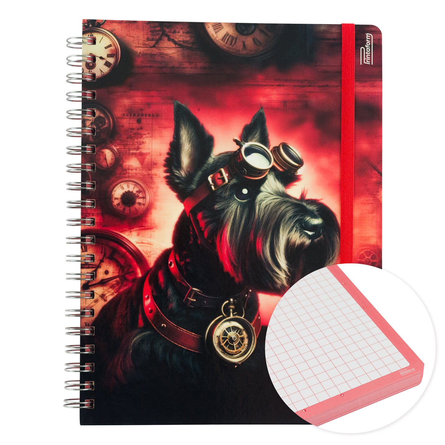 Libreta Profesional Mascotas, pasta dura, 100h