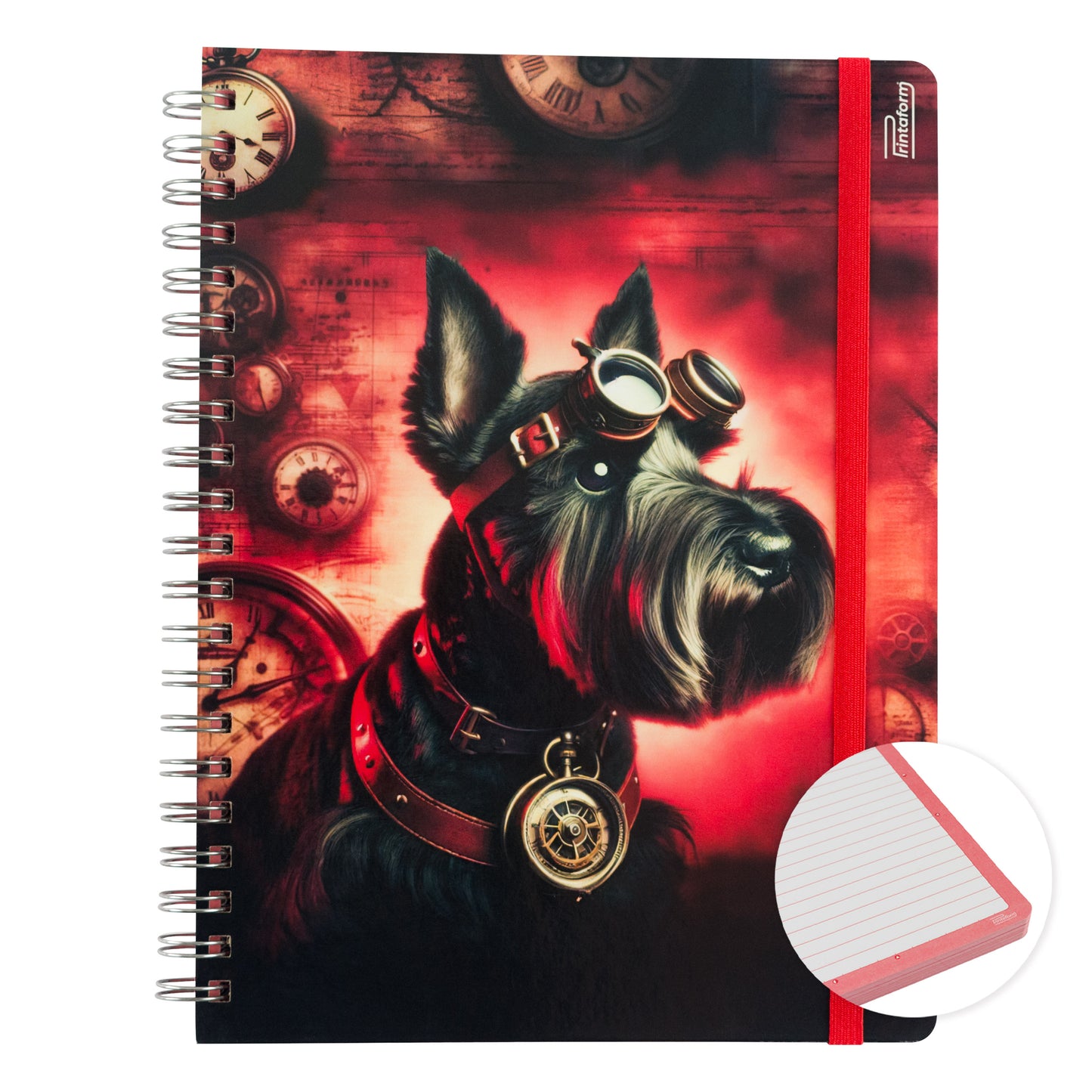 Libreta Profesional Mascotas, pasta dura, 100h