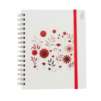 Libreta Book Floral pasta dura, 100 hojas