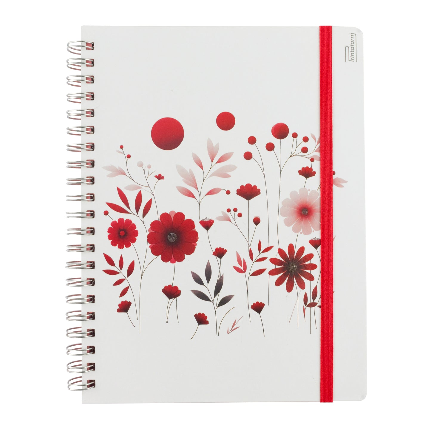 Libreta Profesional Universitaria Floral, pasta dura, 200h