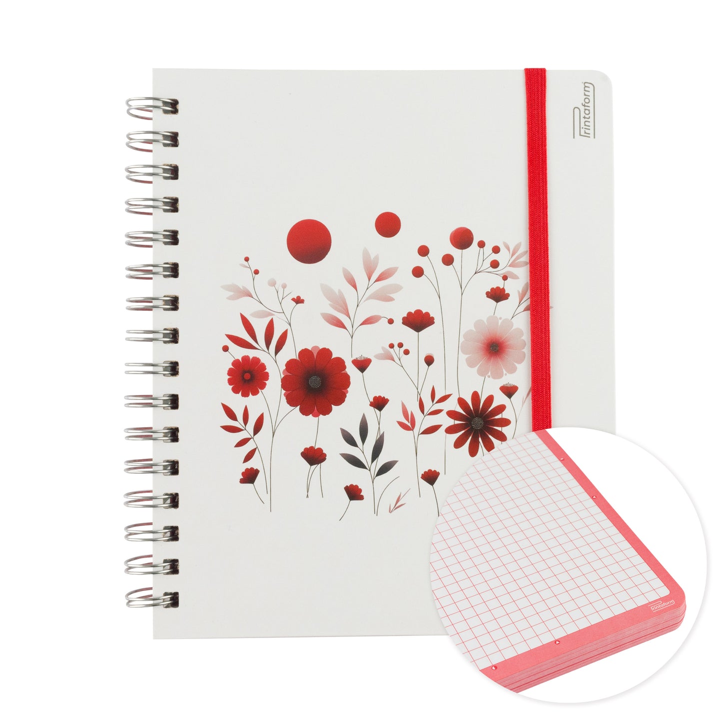 Libreta Book Floral pasta dura, 100 hojas
