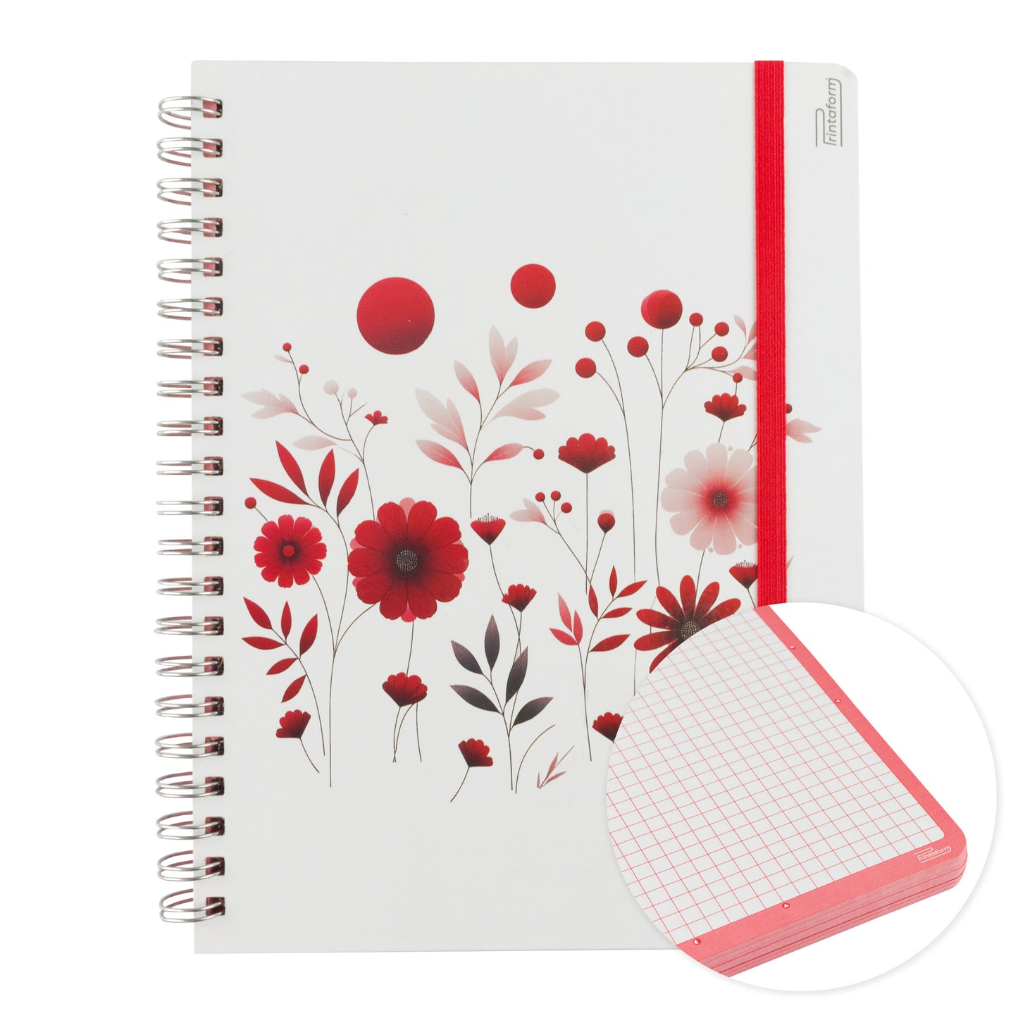 Libreta Floral Profesional pasta dura,100 hojas