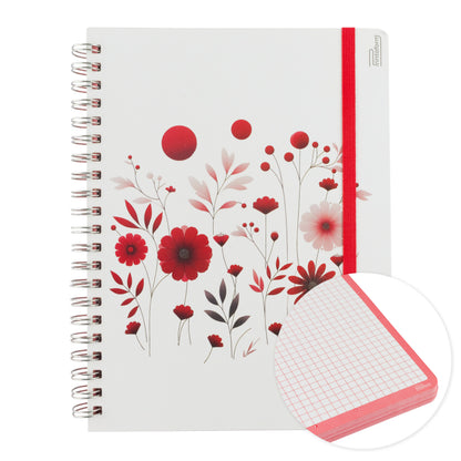 Libreta Floral Profesional pasta dura,100 hojas