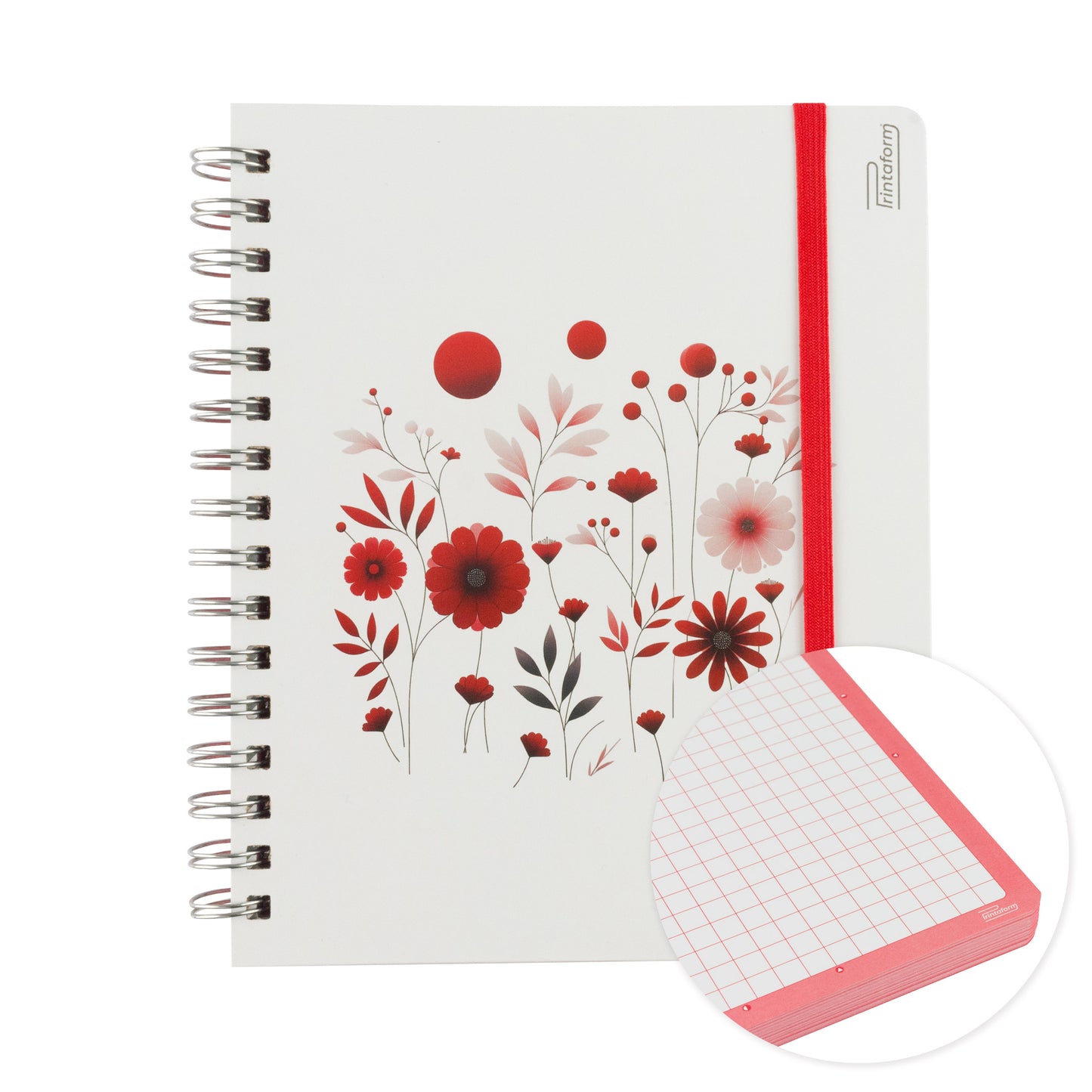 Libreta Book Floral pasta dura, 100 hojas