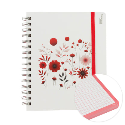 Libreta Book Floral pasta dura, 100 hojas