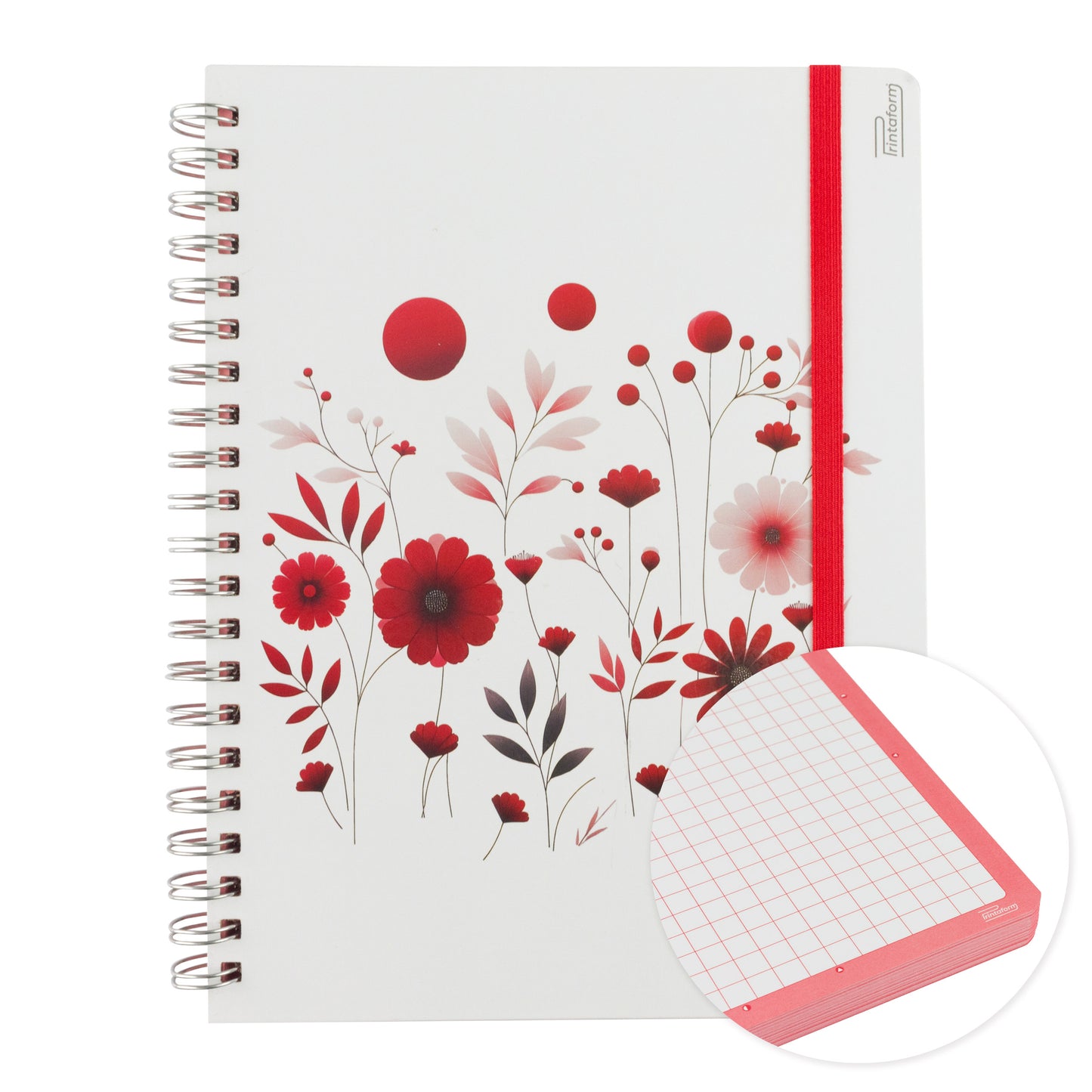 Libreta Floral Profesional pasta dura,100 hojas