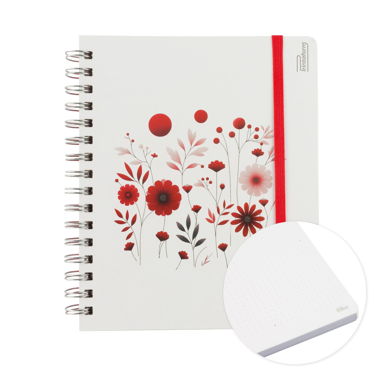 Libreta Book Floral pasta dura, 100 hojas