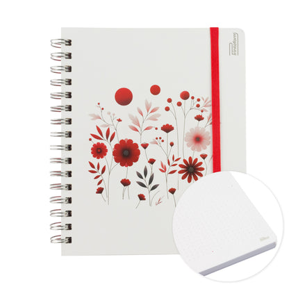 Libreta Book Floral pasta dura, 100 hojas