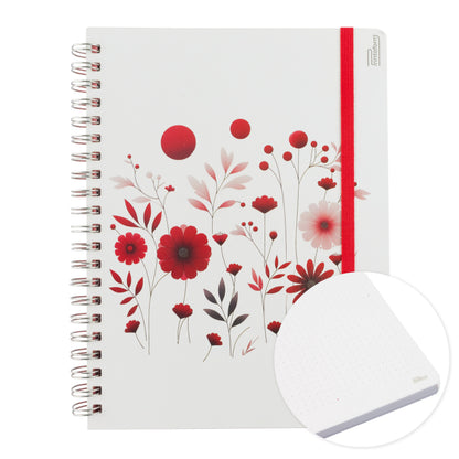 Libreta Floral Profesional pasta dura,100 hojas