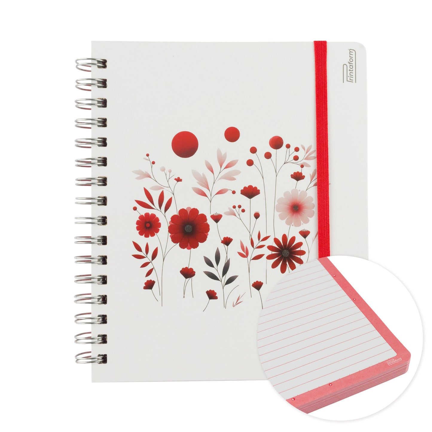 Libreta Book Floral pasta dura, 100 hojas