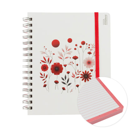 Libreta Book Floral pasta dura, 100 hojas