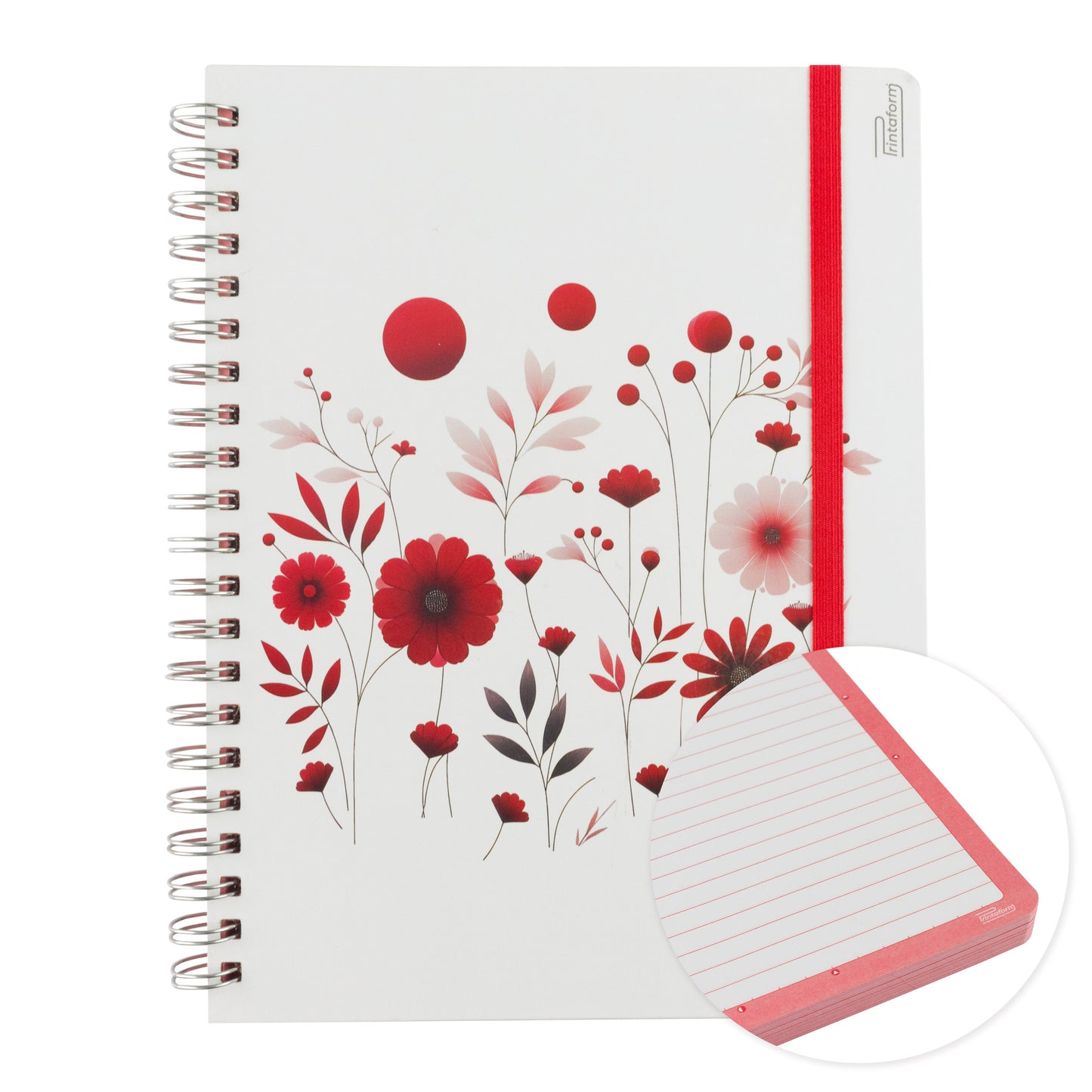 Libreta Floral Profesional pasta dura,100 hojas