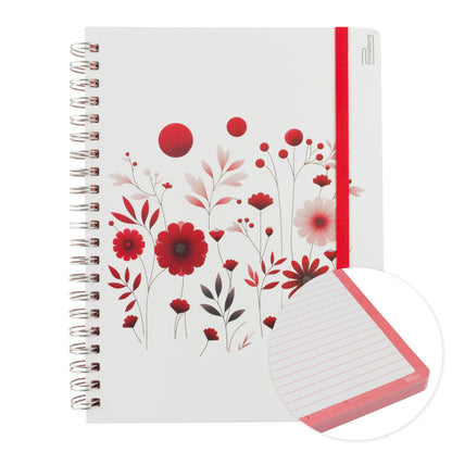 Libreta Floral Profesional pasta dura,100 hojas