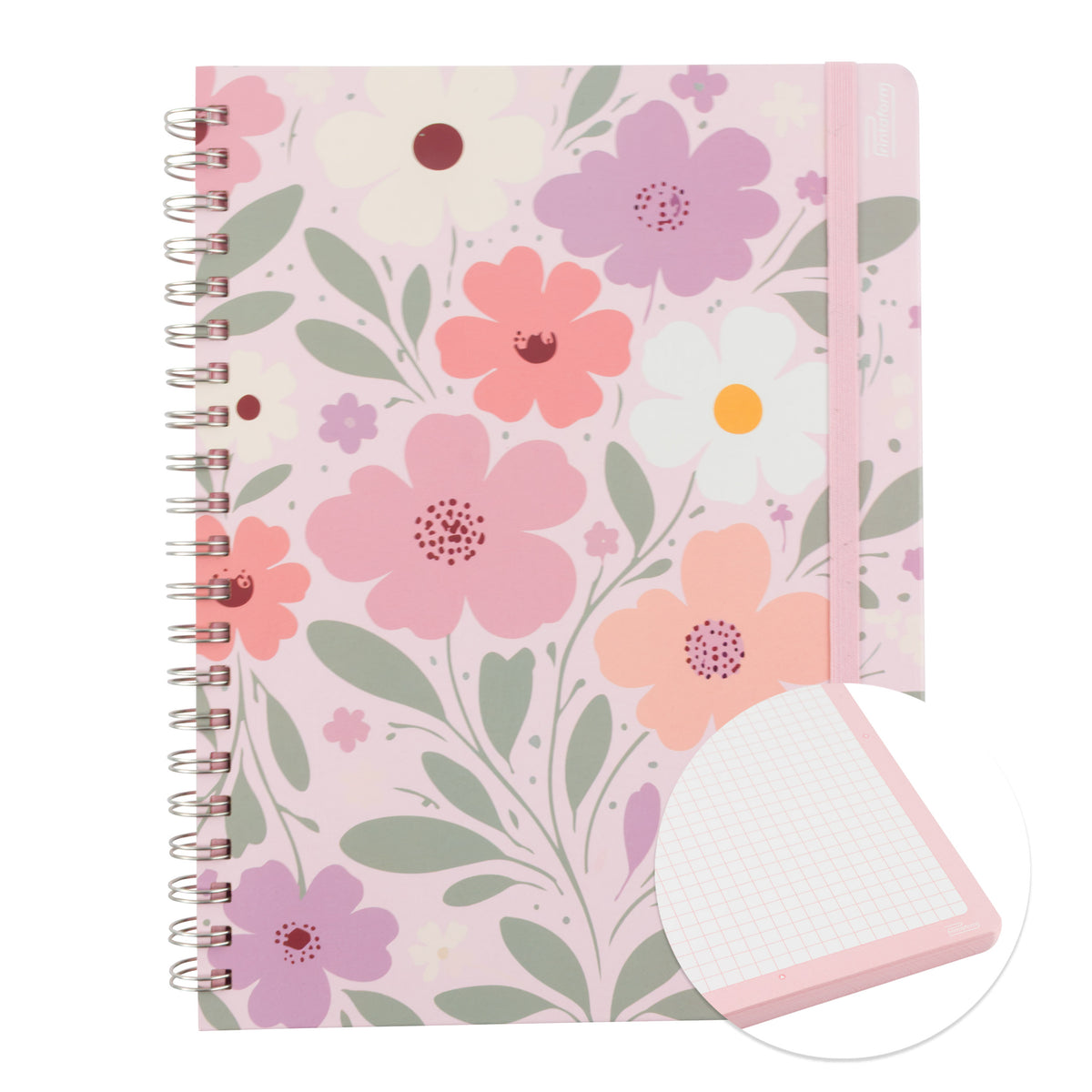 Libreta Floral Profesional pasta dura,100 hojas