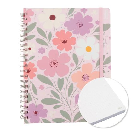 Libreta Floral Profesional pasta dura,100 hojas