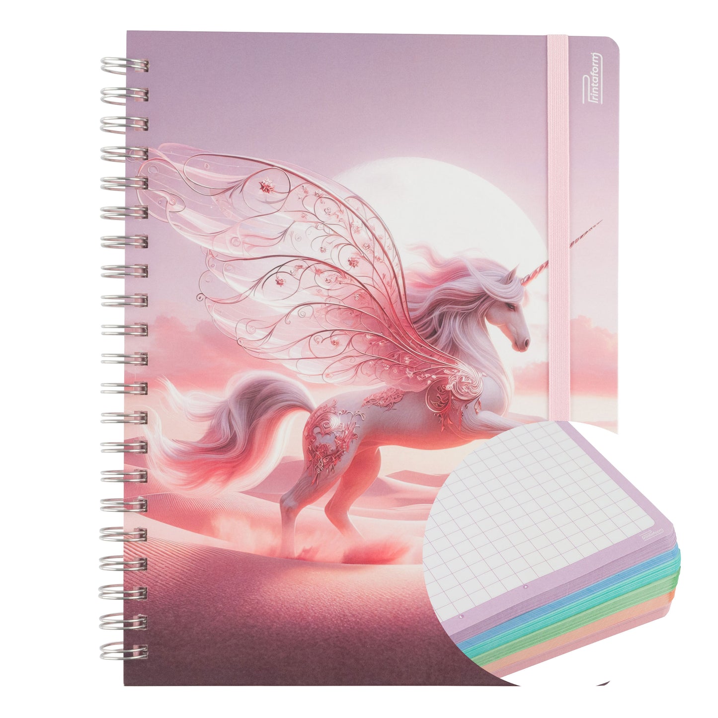 Libreta Profesional Universitaria Unicornios, 200h