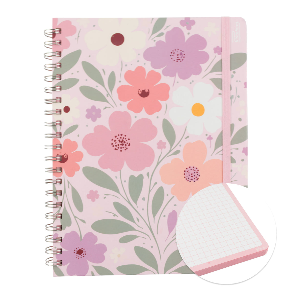 Libreta Floral Profesional pasta dura,100 hojas