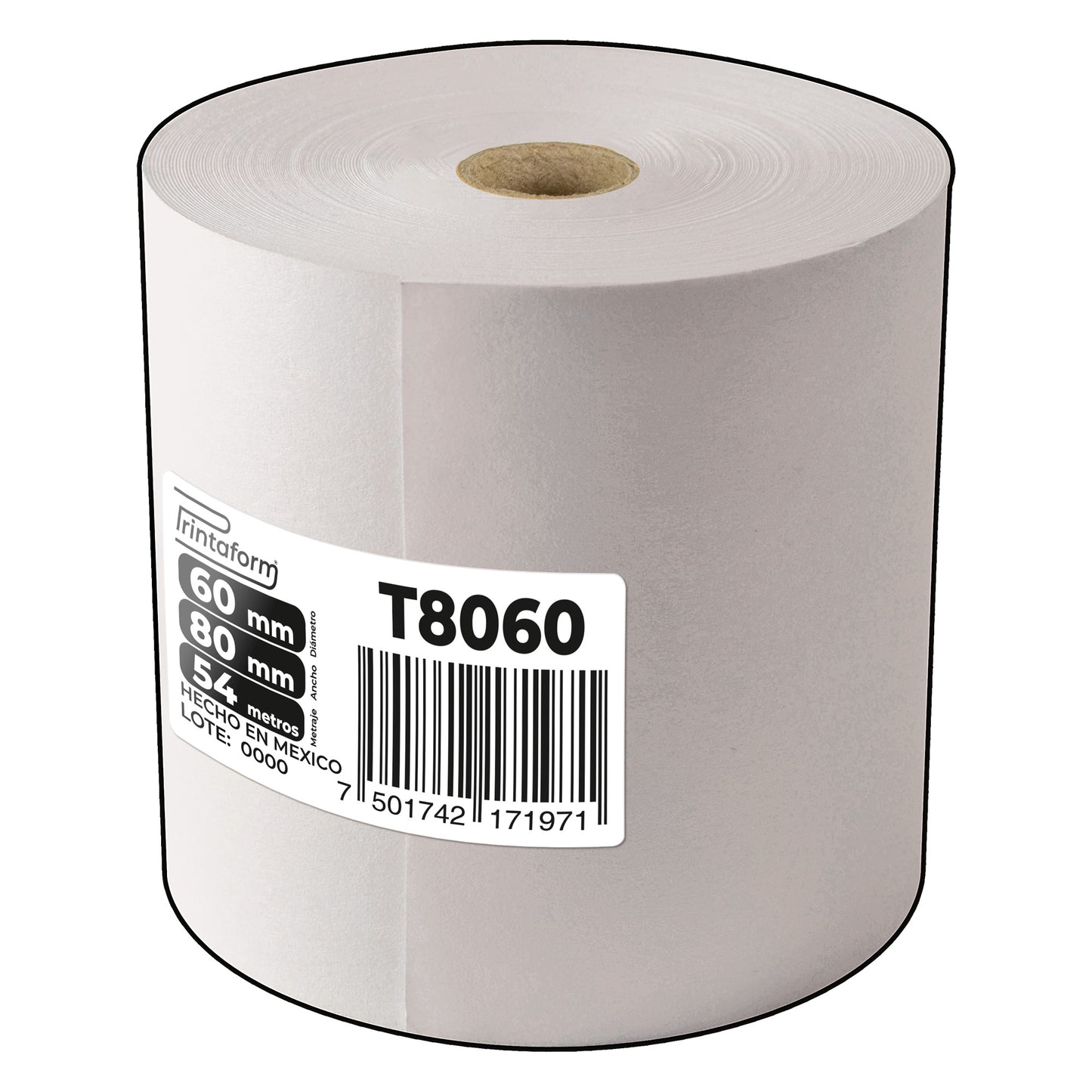 Rollo Térmico T8060, 80mm x 60mm, 54m