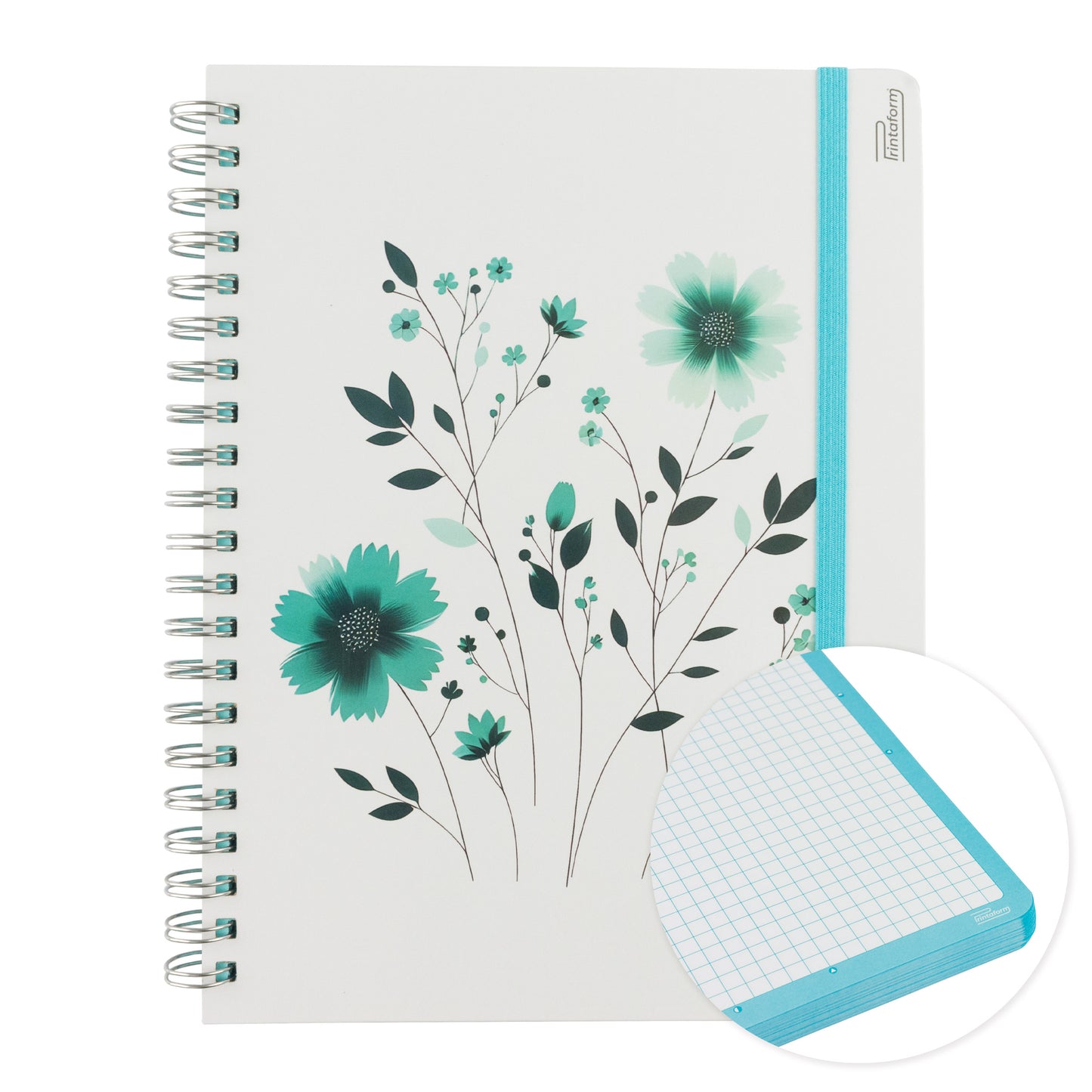 Libreta Floral Profesional pasta dura,100 hojas