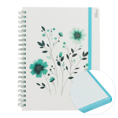 Libreta Floral Profesional pasta dura,100 hojas