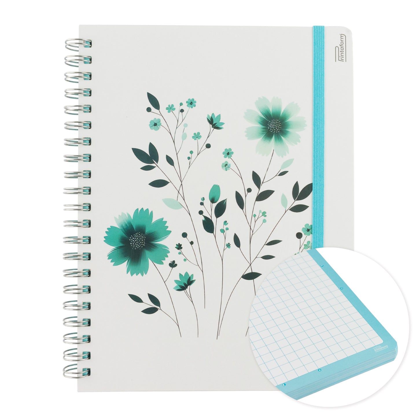 Libreta Floral Profesional pasta dura,100 hojas