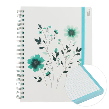 Libreta Floral Profesional pasta dura,100 hojas