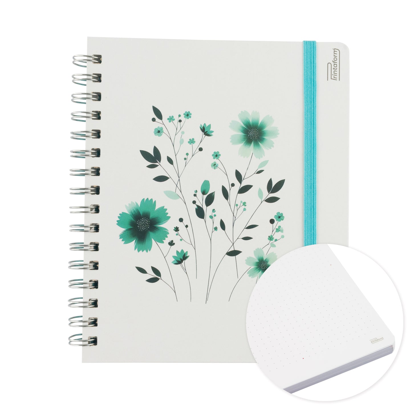 Libreta Book Floral pasta dura, 100 hojas