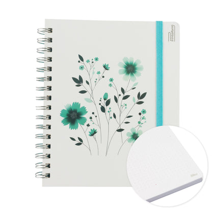 Libreta Book Floral pasta dura, 100 hojas