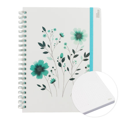 Libreta Floral Profesional pasta dura,100 hojas