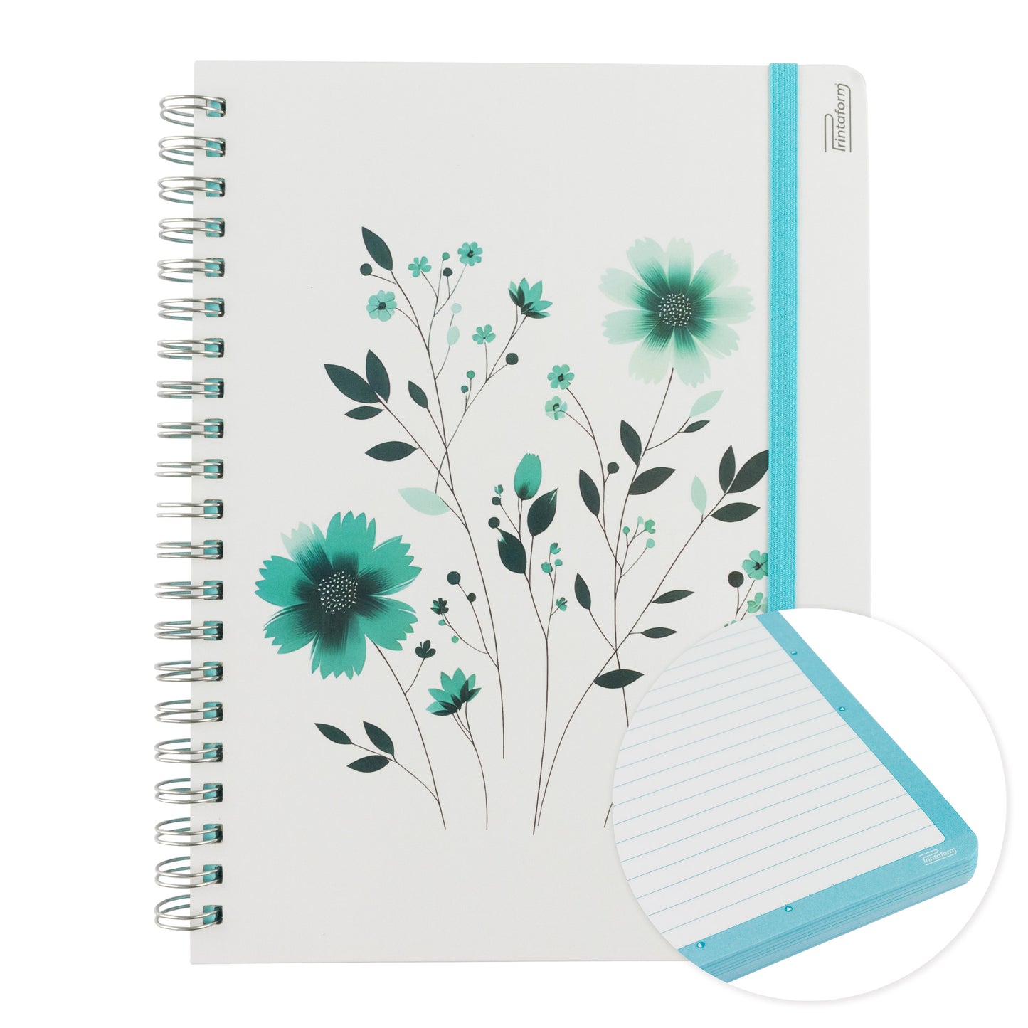 Libreta Floral Profesional pasta dura,100 hojas