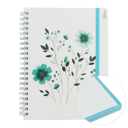 Libreta Floral Profesional pasta dura,100 hojas