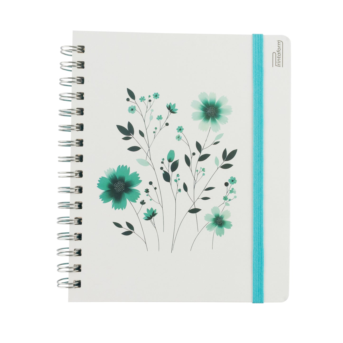 Libreta Book Floral pasta dura, 100 hojas