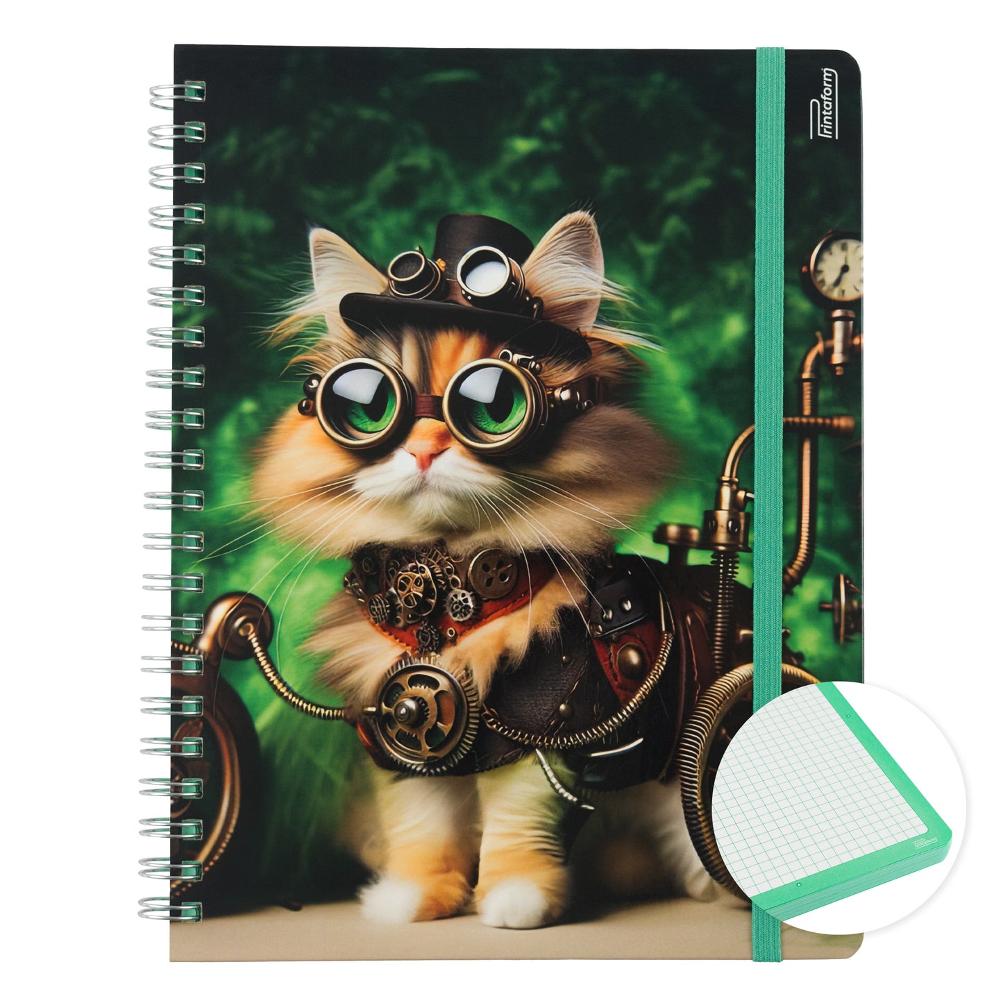Libreta Profesional Felinos, pasta dura, 100h